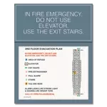 In Fire Emergency... Evacuation Plan Holder