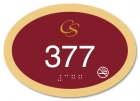 Room Number Sign - No Smoking