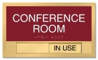 2-Line Room Sign w/Sliding Panel