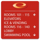 6-Line Directional Sign w/Logo