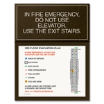 In Fire Emergency... Evacuation Plan Holder