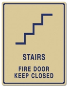 Stairs/Fire Door - Keep Closed w/Symbol