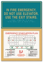 In Fire Emergency... Evacuation Plan Holder