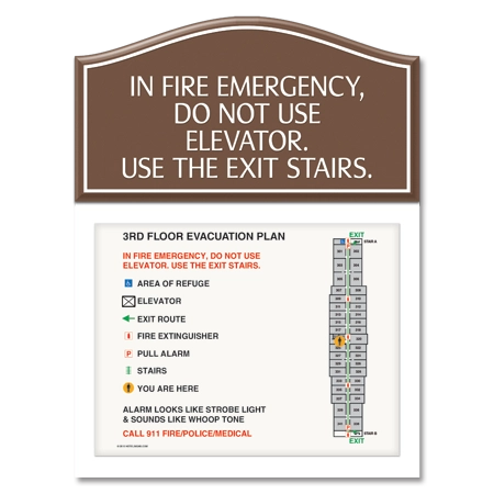 In Emergency - Evacuation Plan Holder