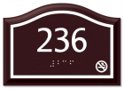 Room Number Sign - No Smoking