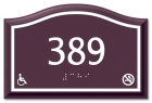 Room Number Sign - No Smoking/Handicap Accessible