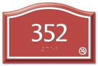 Room Number Sign - No Smoking