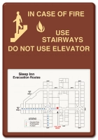 Evacuation Plan Holder / In Fire Emergency...