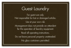 Guest Laundry Sign