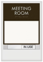 Meeting Room Sign w/Sliding Panel