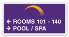 2-Line Directional Sign w/Logo