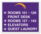 5-Line Directional Sign w/Logo