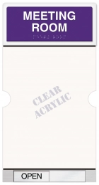2-Line Room Sign w/Sliding Panel