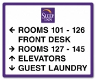 5-Line Directional Sign w/Logo