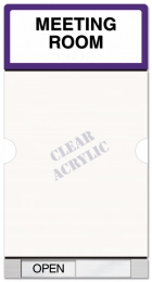 2-Line Room Sign w/Sliding Panel