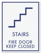 Stairs/Fire Door - Keep Closed w/ Symbol