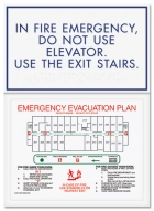 In Fire Emergency... w/Evacuation Plan Holder