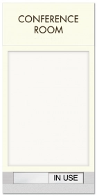 2-Line Common Room Sign w/Insert Slot & Sliding Panel