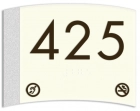 Room Number Sign - Audio/No Smoking Symbols