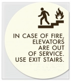 In Case of Fire Sign w/Symbols