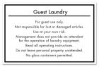 Guest Laundry Rules