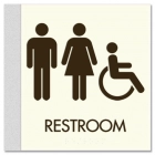 Restroom Sign w/Unisex & ISA Symbols