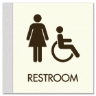 Restroom Sign w/Female & ISA Symbols