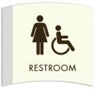 Restroom Sign w/Female & ISA Symbols