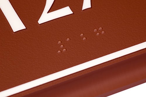 Braille Detail - Brick (Braille Not Available On All Signs)