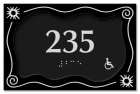 Room Number Sign - Handicap Accessible