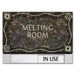 2-Line Room Sign w/Sliding Panel
