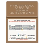 In Fire Emergency... Evacuation Plan Holder