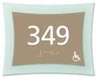 Room Number Sign - Handicap Accessible