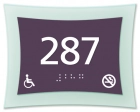 Room Number Sign - No Smoking/Handicap Accessible