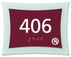 Room Number Sign - No Smoking