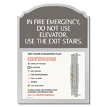 In Fire Emergency... Evacuation Plan Holder