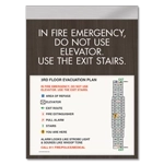 In Case of Fire... Evacuation Plan Holder