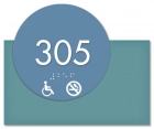 Room Number Sign - No Smoking/Handicap Accessible