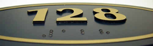 Braille close-up oval
