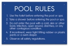 Arizona Pool and Spa Rules Sign