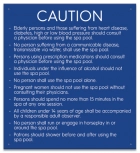 Arkansas Spa Rules Caution Sign