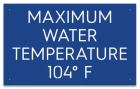 Arkansas Spa Water Temperature Sign