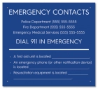 Connecticut Emergency Contacts Pool Sign