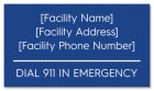 Emergency Dial 911 Pool Sign
