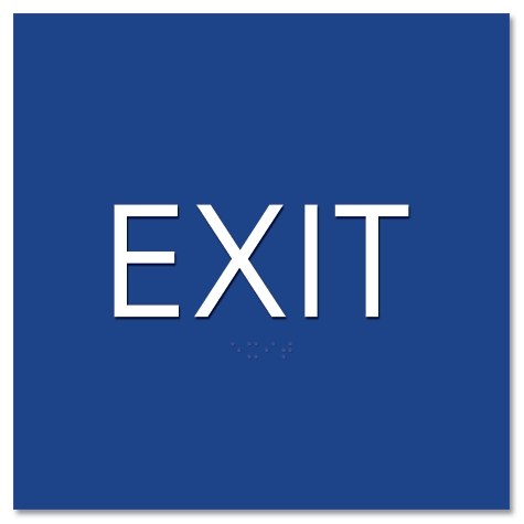 "Exit" Egress Sign - CA Compliant