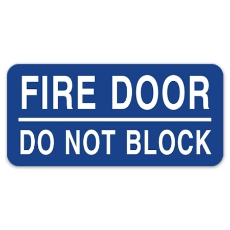 Fire Door - Do Not Block Label - 4 Pack