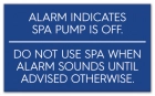 Florida Spa Alarm Rules Sign