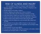 Georgia Water Slide Risk of Illness and Injury Sign