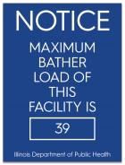 Illinois Maximum Bather Load Pool & Spa Sign