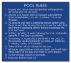 Indiana Pool Rules Sign